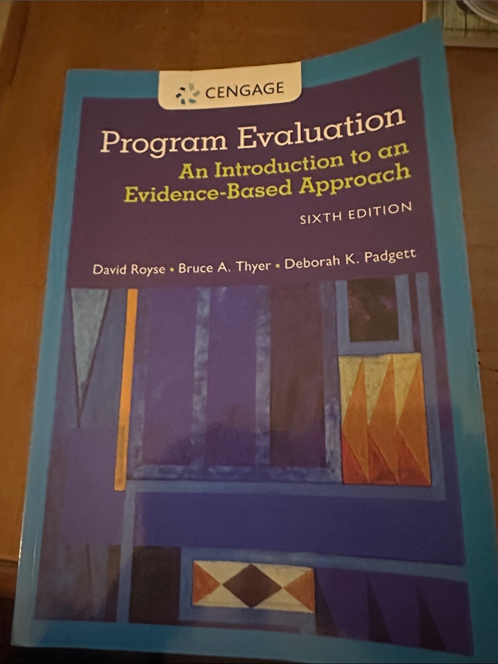 Cengage Program Evaluation Textbook by David Royse, Bruce Thyer, Deborah Padgett